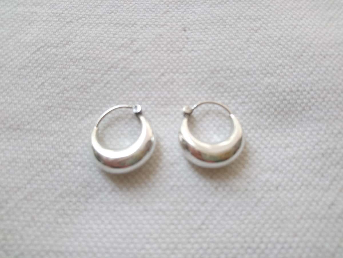 sterling silver round earring